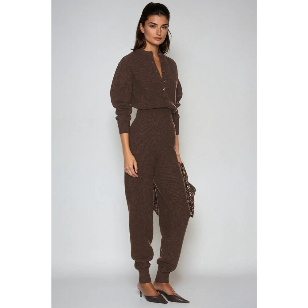 Innovare Denim Knit Jumpsuit Overall Women’s S/M Cozy Wool Heavyweight NWT